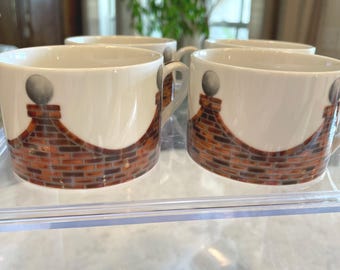 TAITU Palladio 1989 Coffee/ Teacup By Emilio Begamin,  Italy, Demitasse Cup Espresso Cup Set of 4 Excellent Condition