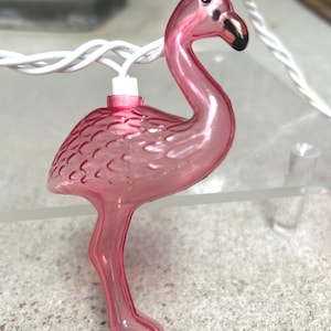 Pink Flamingo Party String Lights, Pop To Go Party Lights 10 Working Flamingo lights Summer Party Decor, Tropical Party, Party Supply 7 Ft