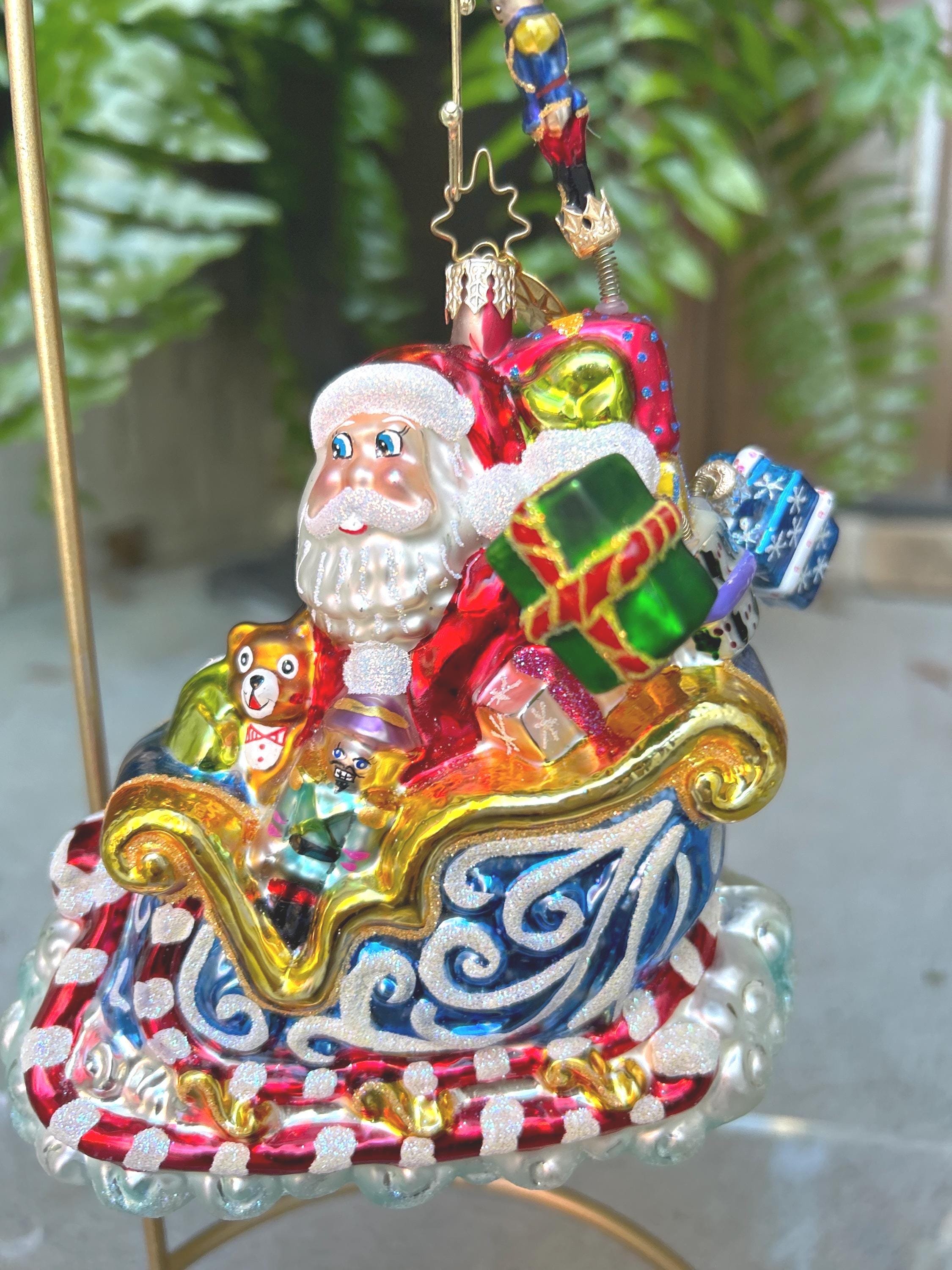 Vintage Christopher Radko Ornament 'sleighful Playful' With