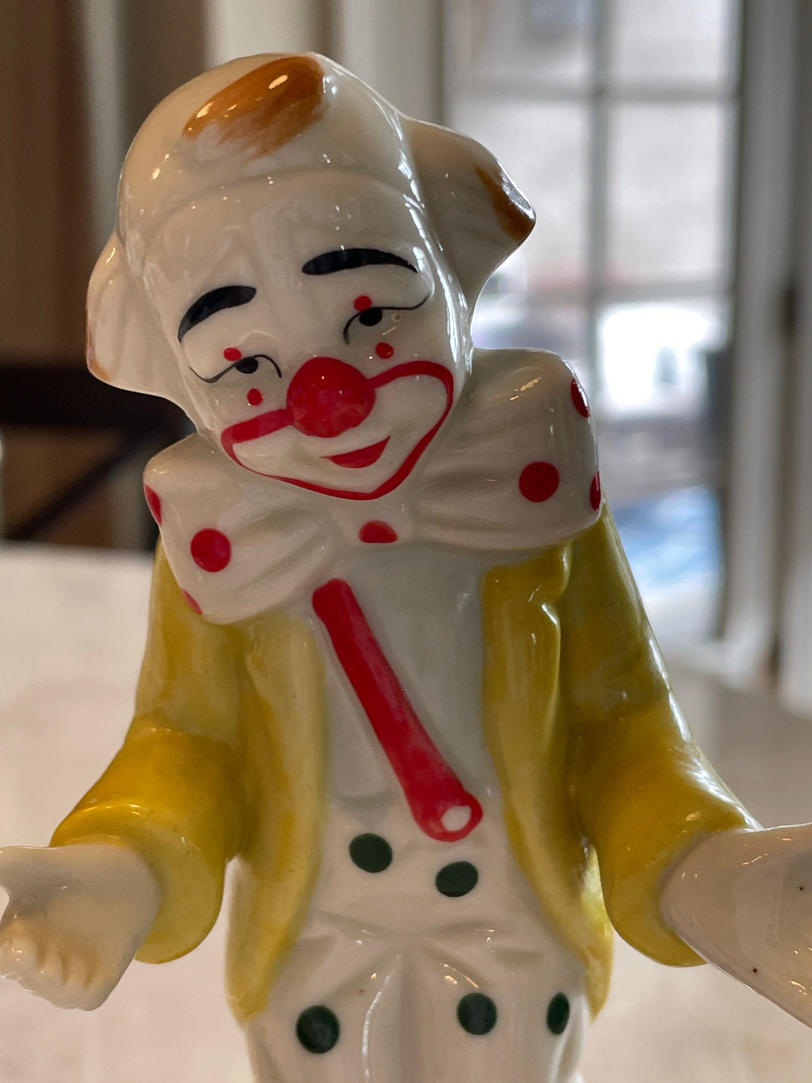 Vintage Homeco Porcelain Clown Figurines Set of 2 1970s Etsy