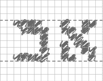 Mini Filet Crochet Alefbet (Hebrew)