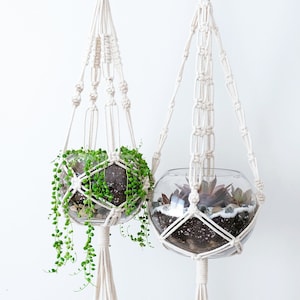 MACRAME PLANT HANGER, indoor hanging planter, plant holder, modern macrame home decor, houseplant, terrarium, indoor plant, plant lover gift