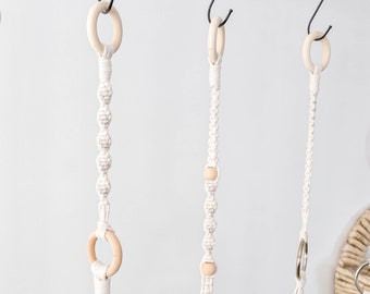 Rallonge de suspension pour plante en macramé, Rallonge en macramé, Jardinière longue et haute hauteur suspendue Plantes d'intérieur, Accessoires pour pots de plantes suspendus Hygge