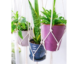 MACRAME PLANT HANGER, simple hanging planter, plant decor, plant accessories, modern plant holder, hanging plant, houseplant, plant gift