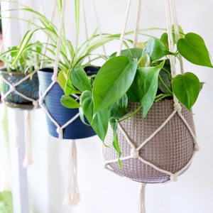 PLANT HANGERS, simple macrame plant hanger, hanging planter indoor, rope plant holder, modern home decor, houseplants, indoor plant, macrame