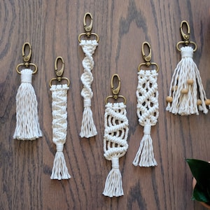 Mini Macrame Rainbow Keychain, Key/purse/bag/handbag Charm Mini Macrame Rainbow Keychain, Key/purse/bag/handbag Charm