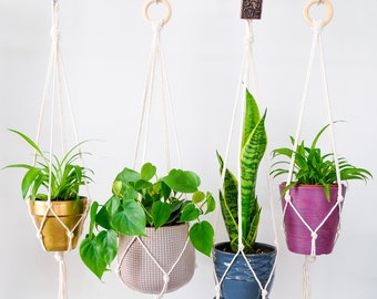 Hanging Planter, Macrame Plant Hanger Indoor Plants, Simple Plant Hanger, Large Hanging Plant Pot, Minimalist Plant Holder, Plant Lover Gift
