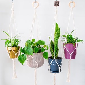Hanging Planter, Macrame Plant Hanger Indoor Plants, Simple Plant Hanger, Large Hanging Plant Pot, Minimalist Plant Holder, Plant Lover Gift