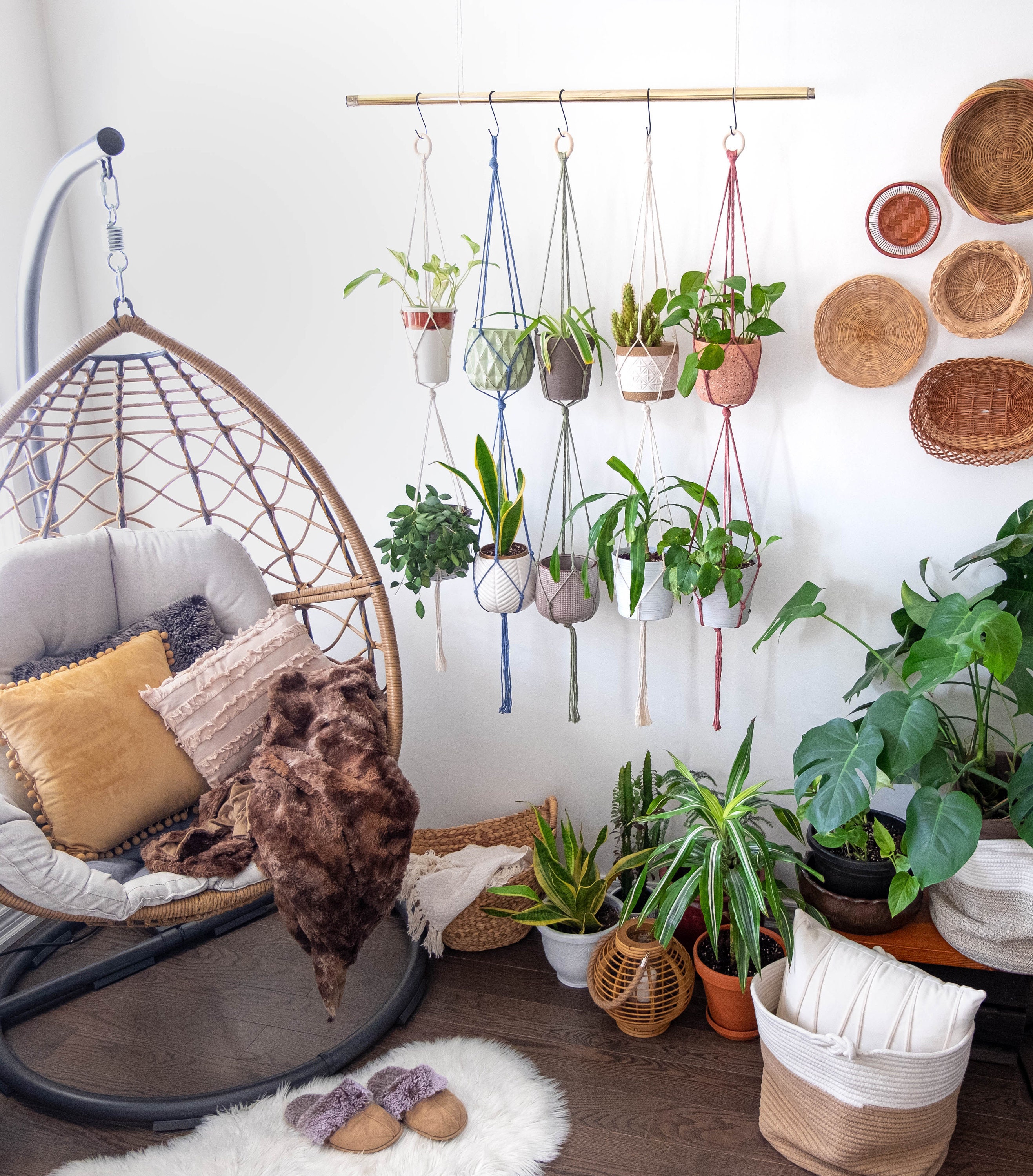Double Macrame Plant Hanger Two Tiered Hanging Planter Indoor Plants Houseplants Boho Simple Minimalist Large Long 2 Tier Plant Pot Holder Etsy Canada