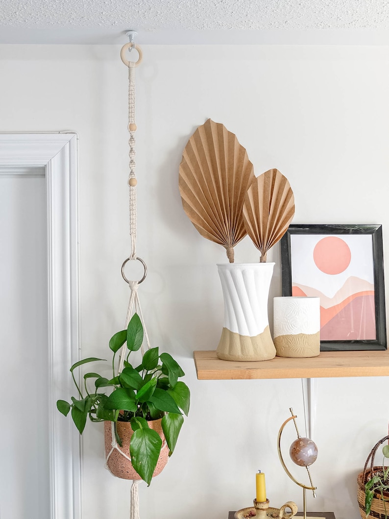 Macrame Plant Hanger Extender Macrame Extension High Ceiling Etsy