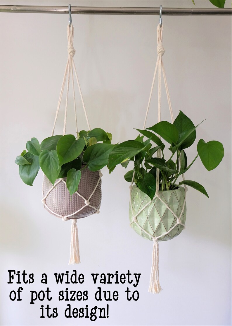 SET of 2 PLANT HANGERS Simple Hanging Planter Indoor Plant Etsy