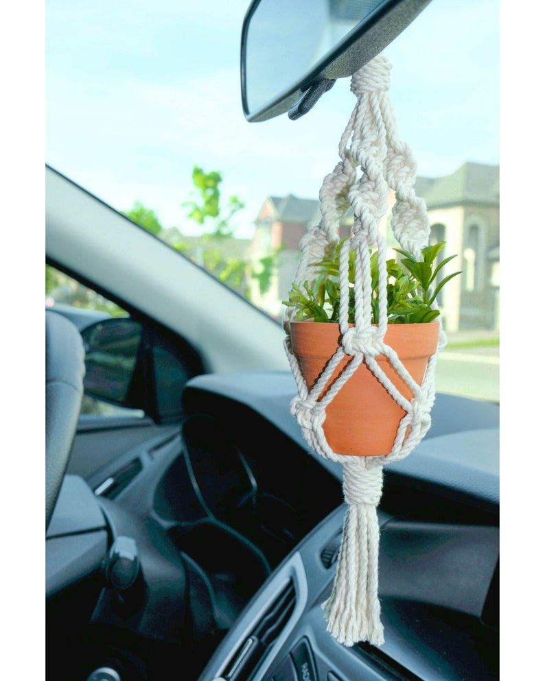 Rear View Mirror Accessories Car Charm Plant Holder Mini Etsy