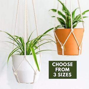 Tassel Free Plant Hanger, No Tassel Plant Hanger, Minimalistic Plant Hangers, No Tassel Macrame Plant Holder, Macrame Plant Hanger No Fringe