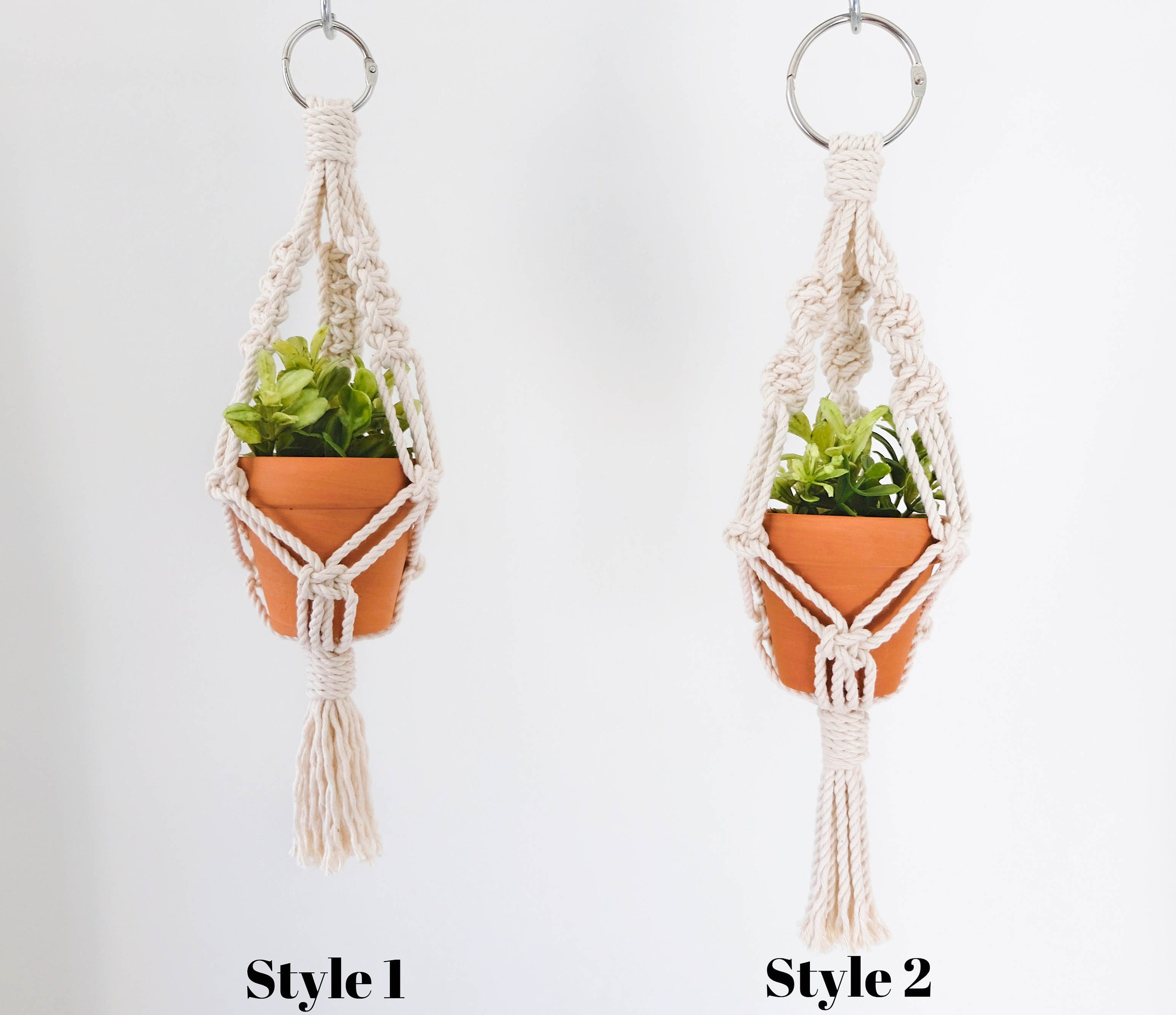 Rear View Mirror Accessories, Car Charm, Mini Macrame Plant Hanger