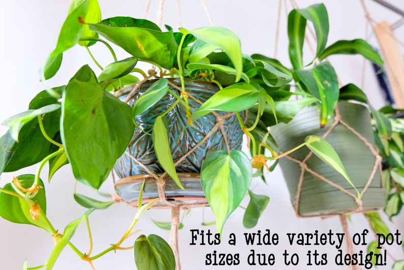 SET of 3 PLANT HANGERS simple hanging planter macrame plant Etsy