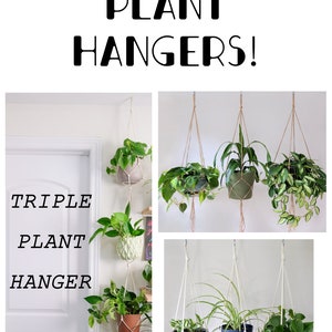 Tier Planter, Two Tiered Hanging Planter, Hanging Planter, Hanging Plant Holder, Hanging Planter Indoor, Double Plant Hanger, Plant Hanger image 9