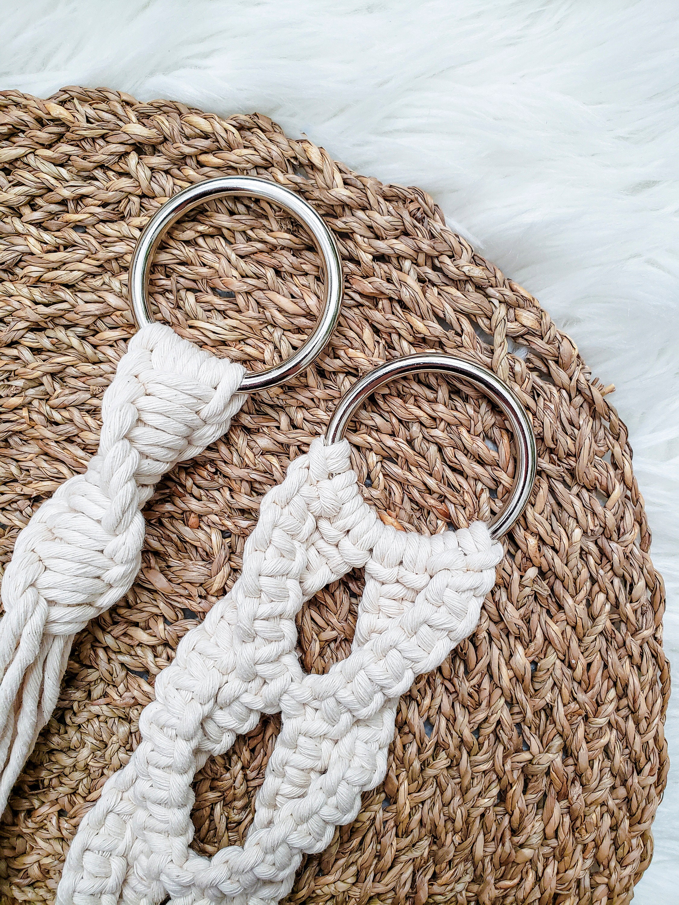 Metal Rings Macrame Ring Stainless Steel Ring Macrame Etsy