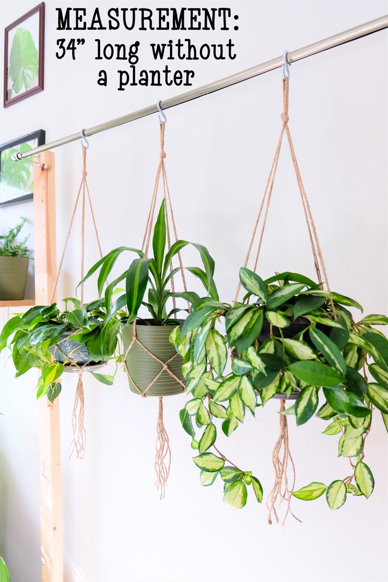 Simple Plant Hanger, Hanging Planter Indoor Plants, Macrame Plant Hanger Set for Houseplants & Hanging Plant, Rustic Minimalist Plant Holder image 2