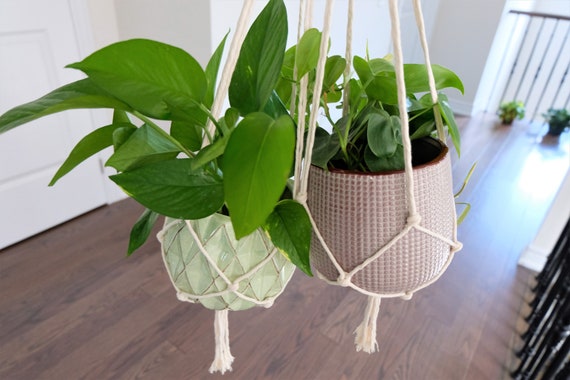 SIMPLE PLANT HANGER, minimalist hanging planter, indoor plant holder, macrame rope plant hanger, home decor, houseplants, plant lover gift