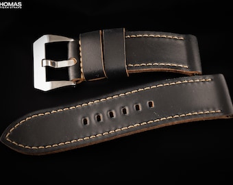 Horween Shell Cordovan läderarmband – Handgjort, skräddarsytt, lyxigt klockatillbehör