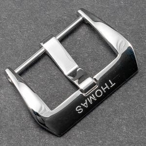 Polished Screw-in Stainless Steel Buckle for Watch Strap with Logo