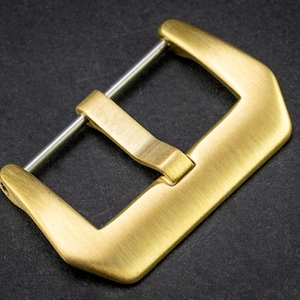 Solid Bronze Screw-in Watch Strap Buckle - 100% Durable Bronze, Patina Finish, Vintage-Style Buckle for Leather Straps