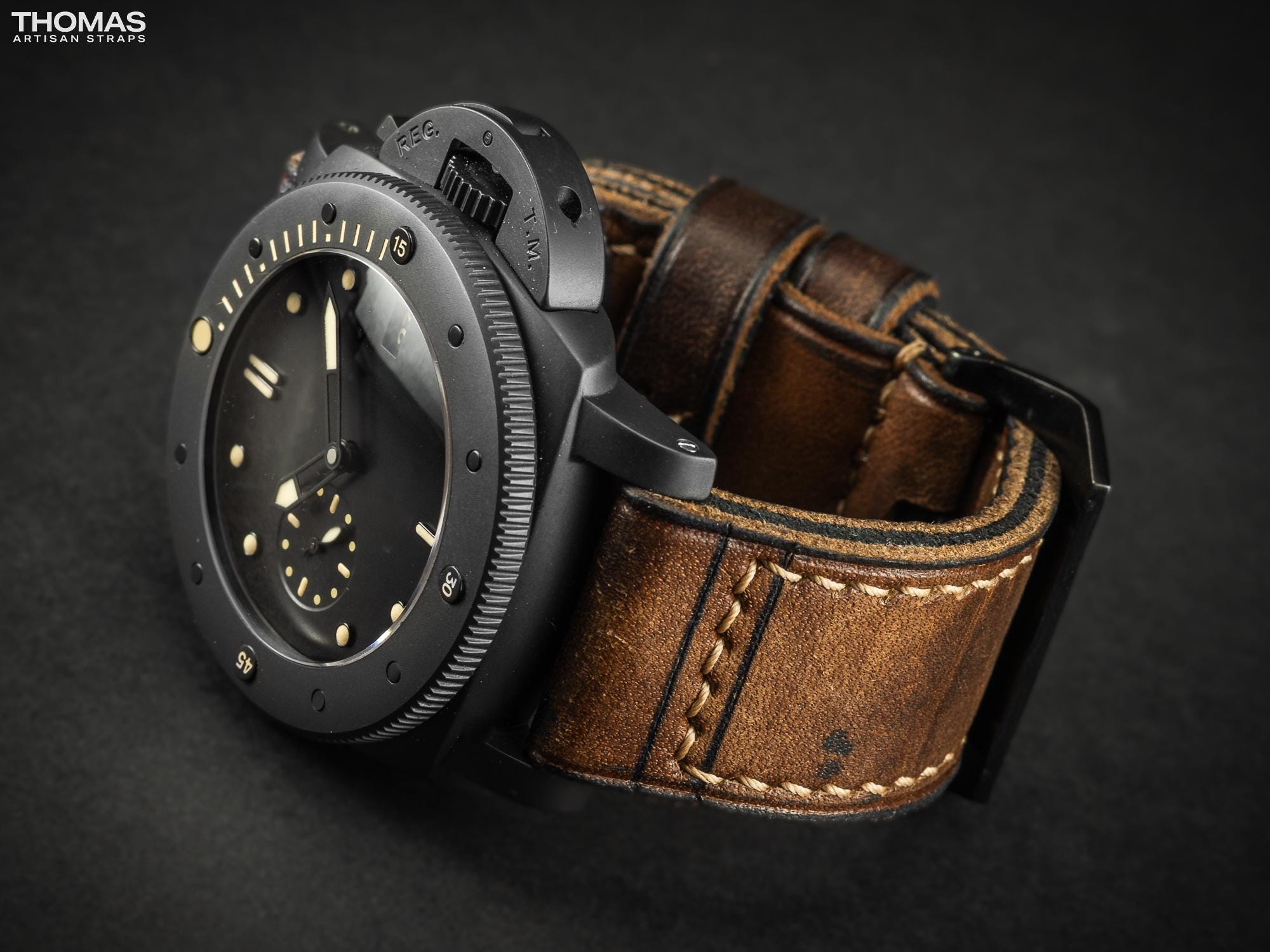 MH02 Viper - Handmade Distressed Leather Watch Strap | Vintage