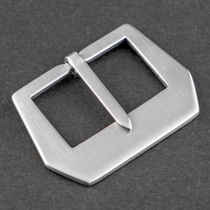 Brushed Sewn-in Stainless Steel Buckle for Watch Strap