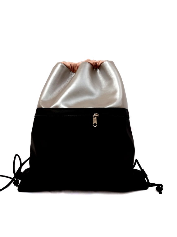 silver gym bag