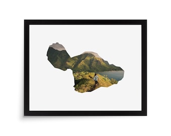 Maui Hawaii Photo Mat - 11x14 White Cardstock Picture Frame Mat