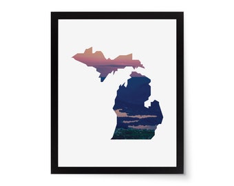 Michigan State Photo Mat - 8x10 White Cardstock Picture Frame Mat