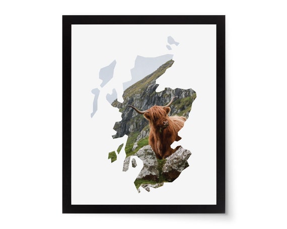 Scotland Photo Mat - 8x10 White Cardstock Picture Frame Mat