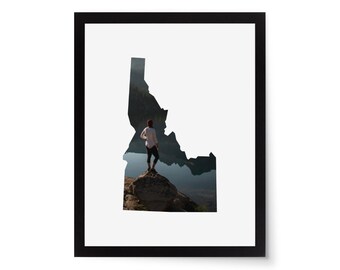 Idaho State Photo Mat – 11x14 White Cardstock Picture Frame Mat