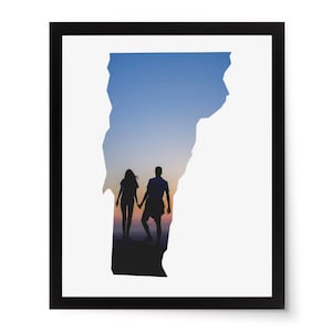 8x10 Vermont State Photo Mat - Picture Frame Mat - Photo Frame Mat - Vermont Wall Art Decor - Travel Housewarming Photo Gift - Die Cut