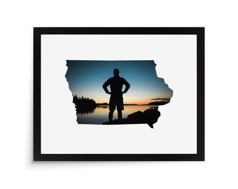 Iowa State Photo Mat - 11x14 White Cardstock Picture Frame Mat