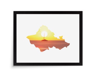 Oahu Hawaii Photo Mat - 11x14 White Cardstock Picture Frame Mat