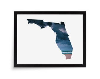 Florida State Photo Mat - 11x14 White Cardstock Picture Frame Mat