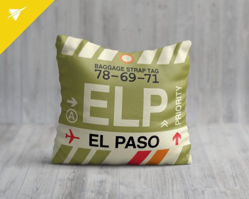 EL PASO Throw Pillow ELP Airport Throw Pillow in 2020 | Prague airport