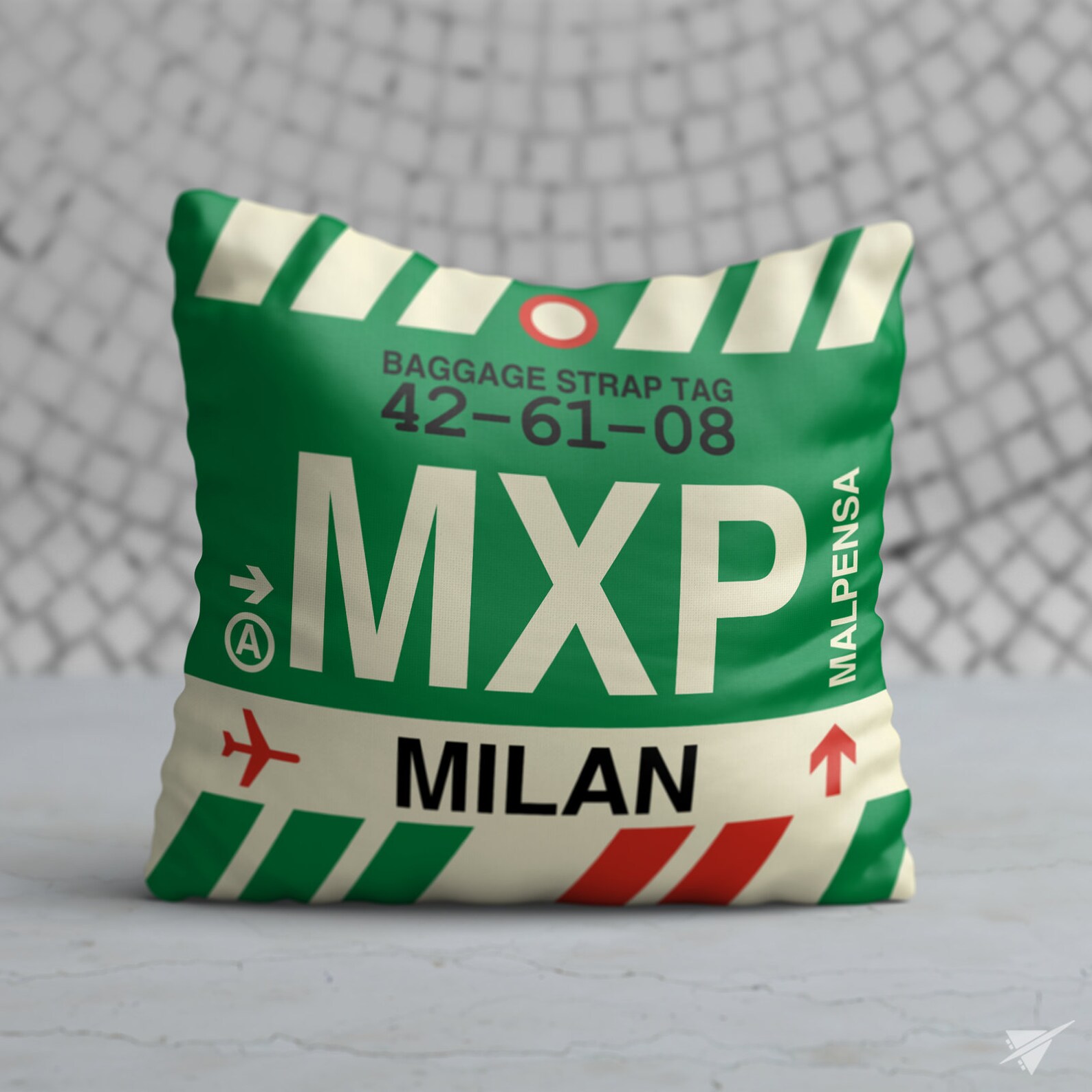 MILAN Throw Pillow // MXP Airport Code Malpensa // Italy Etsy