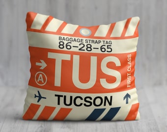 TUCSON Arizona-sierkussen • TUS Airport-code • Reissouvenir / luchtvaartcadeau / Wanderlust Decor / Locatie kunstwerk / Vakantieherinnering