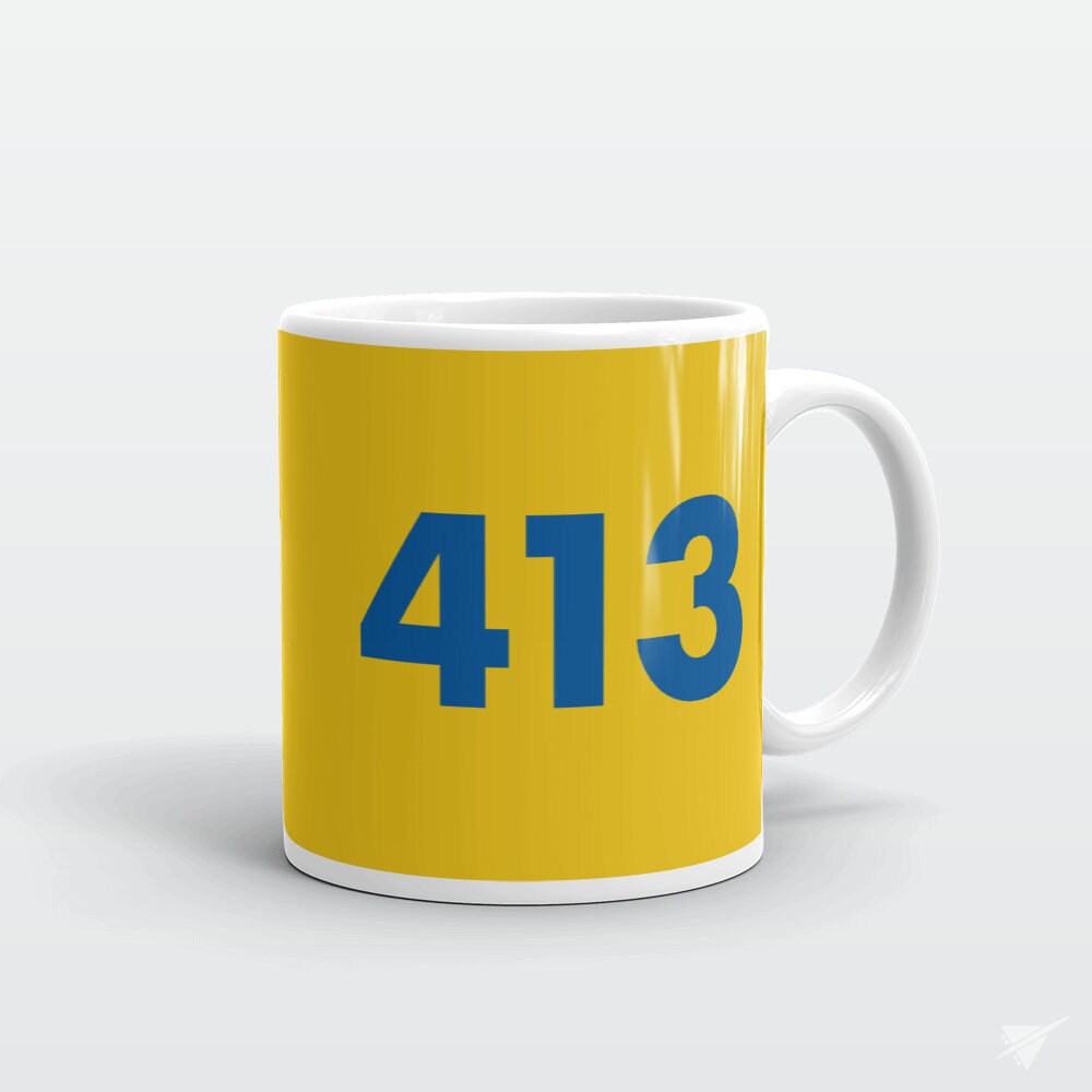 413 AREA CODE Coffee Mug // Massachusetts // Springfield | Etsy