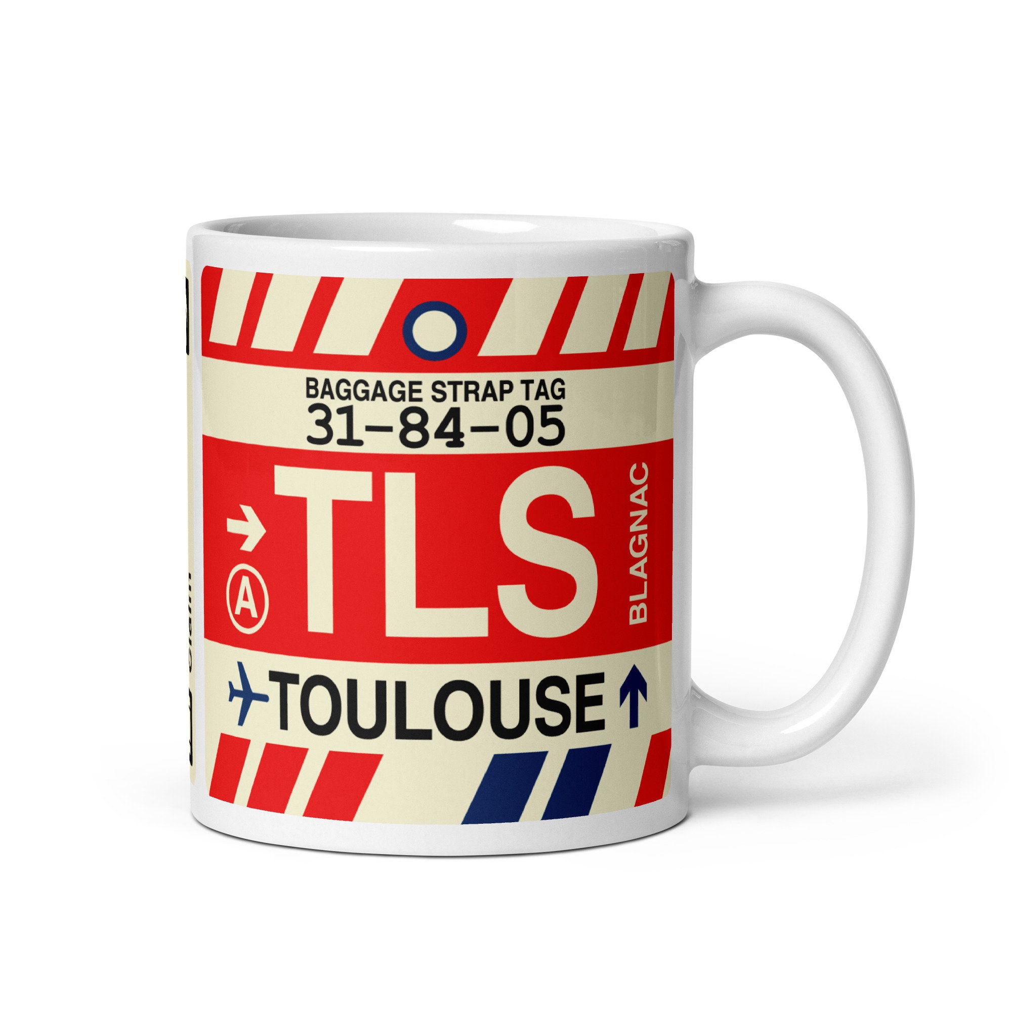 TOULOUSE France Coffee Mug • TLS Airport Code • Travel Souvenir / Aviation Gift / Wanderlust Memento / Location Artwork / Vacation Keepsake