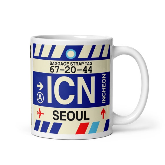 SEOUL South Korea Coffee Mug • ICN Airport Code • Travel Souvenir