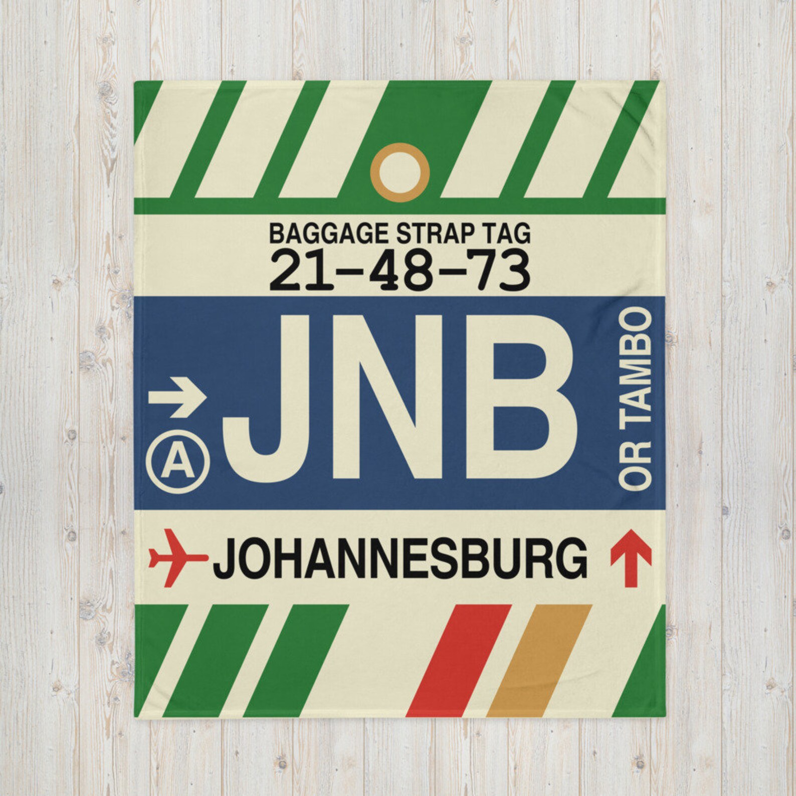 JOHANNESBURG Throw Blanket // JNB Airport Code // South Africa Etsy