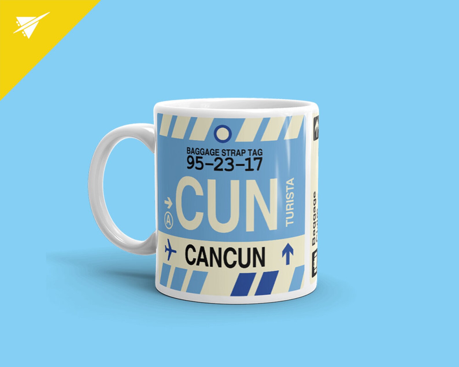 CANCUN Coffee Mug // CUN Airport Code // Mexico TravelThemed Etsy