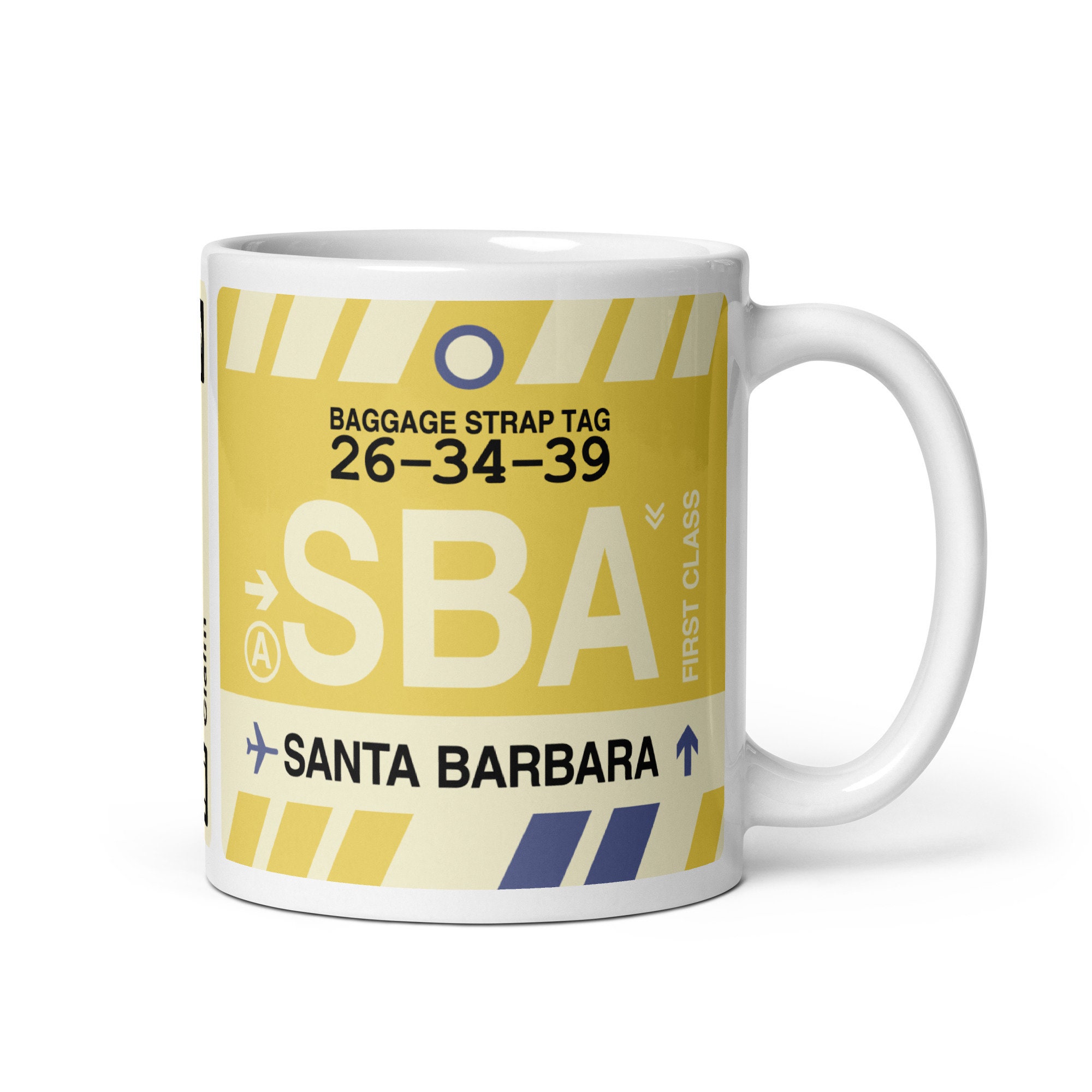 SANTA BARBARA California Coffee Mug • SBA Airport Code • Travel