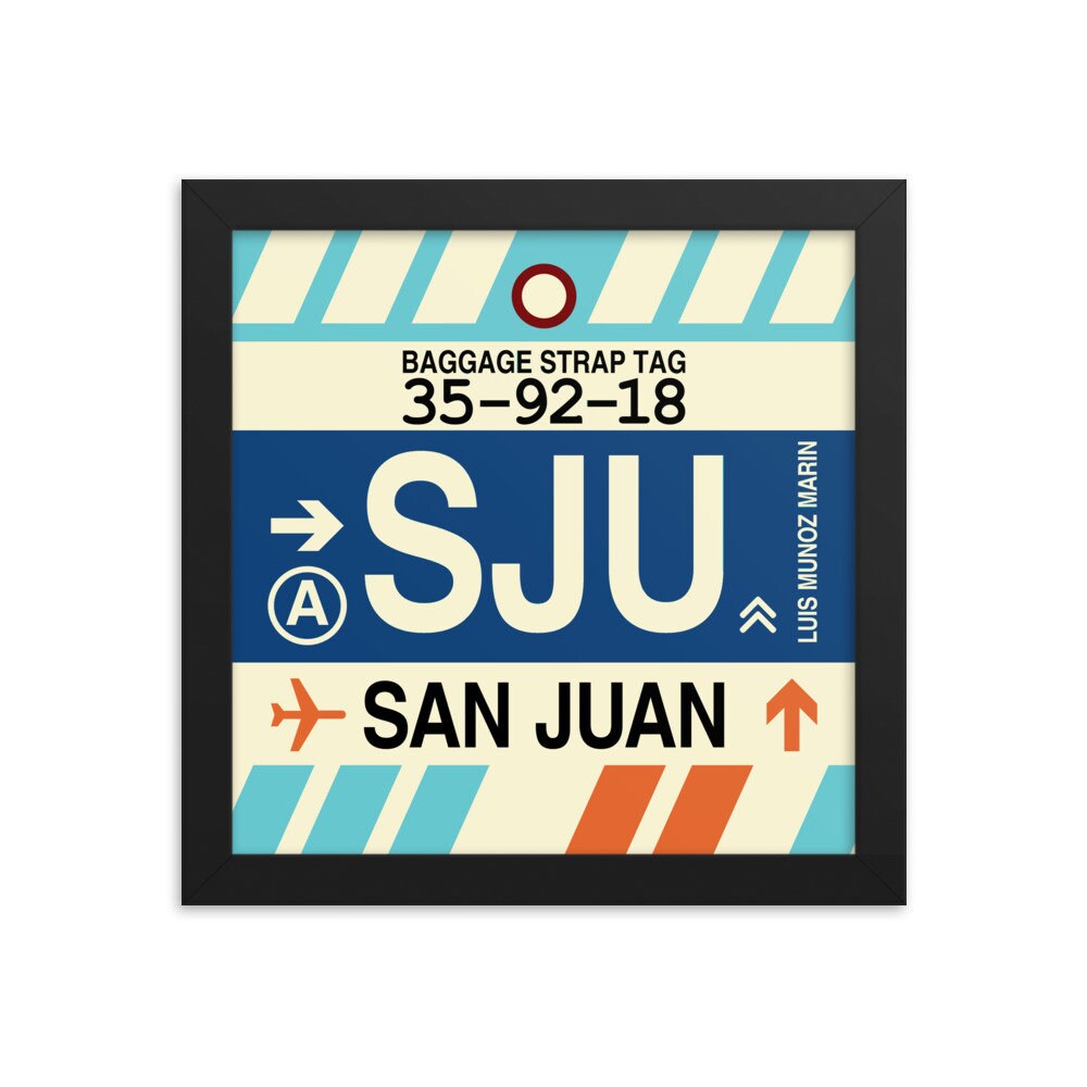 san-juan-framed-wall-art-sju-airport-code-poster-travel-etsy