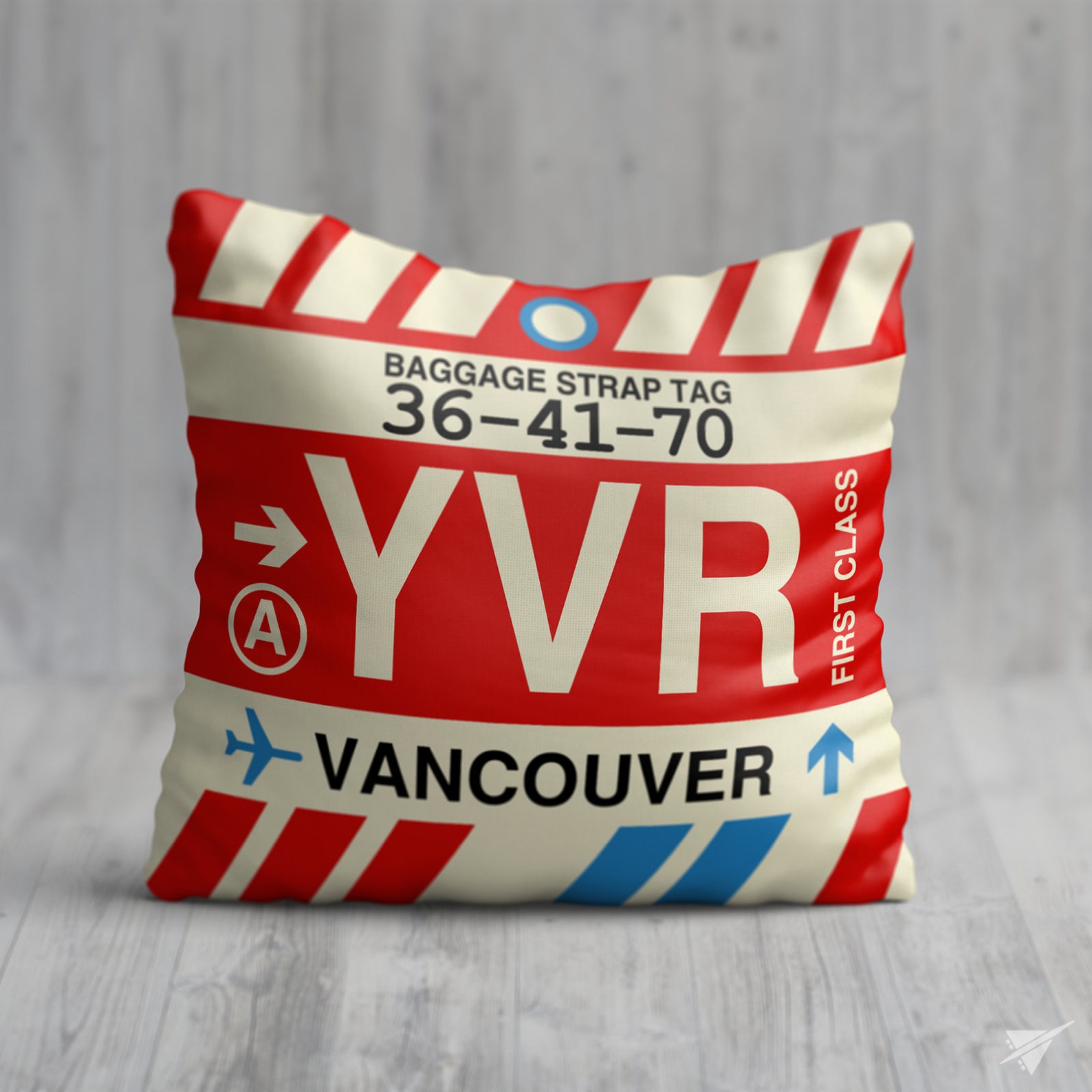 VANCOUVER Throw Pillow // YVR Airport Code // British Columbia Etsy