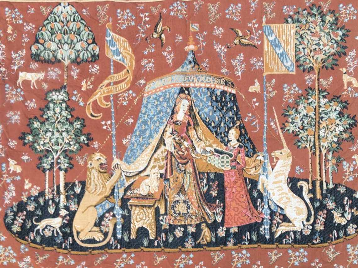 French Tapestry Antique Pictorial Tapestry Tapestry Wall Etsy