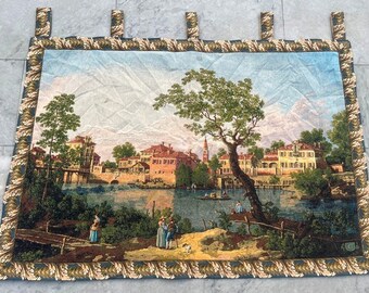 2x4 Vintage French Stunning Pictorial Beautiful Tapestry Small Size Tapestry Home Decor Tapestry Best for Wall Decor, 110 x 75 cm